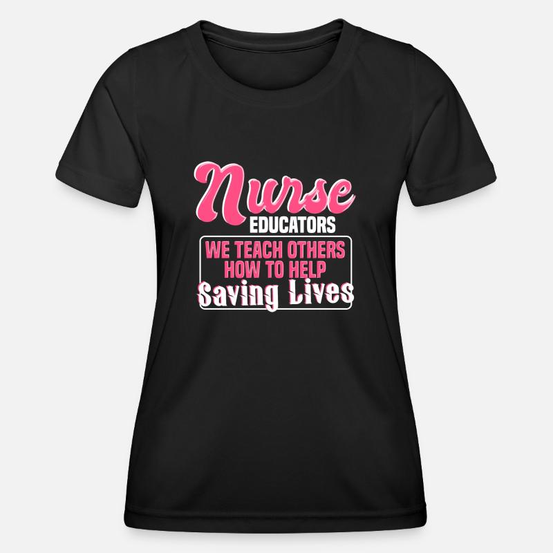 NCE - We teach others how to help saving lives - Women's Functional T-Shirt - black