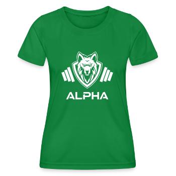White Weight Alpha - Women's Functional T-Shirt - kelly green - Front - AI Model Female 172 dark (172cm)