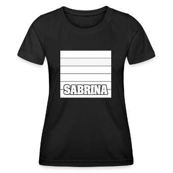 Frauenname Sabrina - Frauen Funktions-T-Shirt - Schwarz - Vorne - AI Model Female 172 light (172cm)