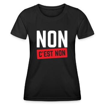 Nein, nein. - Frauen Funktions-T-Shirt - Schwarz - Vorne - AI Model Female 172 light (172cm)