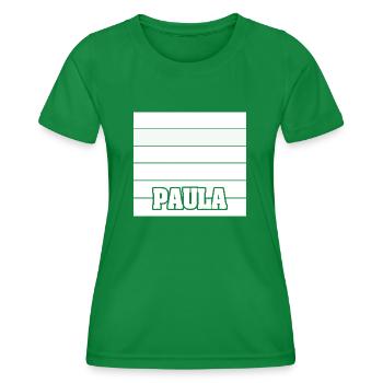 Geschenk für Paula - Frauen Funktions-T-Shirt - Kelly Green - Vorne - AI Model Female 172 dark (172cm)