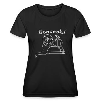 Halloween Bookworm Teacher Student Spirit Boooooks - Women's Functional T-Shirt - black - Front - AI Model Female 172 light (172cm)
