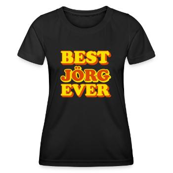 Jörg Vorname Lustiges Geschenk - Frauen Funktions-T-Shirt - Schwarz - Vorne - AI Model Female 172 light (172cm)