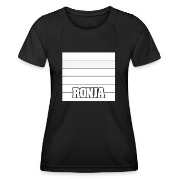 Frauenname Ronja - Frauen Funktions-T-Shirt - Schwarz - Vorne - AI Model Female 172 light (172cm)