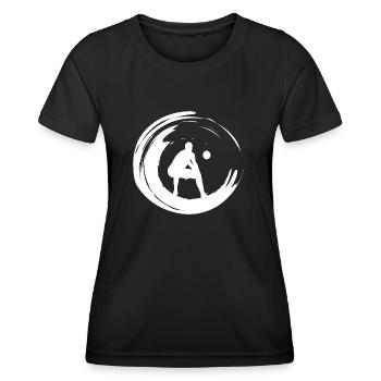 Volleyballer Volleyball Geschenk Sportlich - Frauen Funktions-T-Shirt - Schwarz - Vorne - AI Model Female 172 light (172cm)