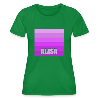 Geschenk für Alisa - Frauen Funktions-T-Shirt - Kelly Green - Vorne - AI Model Female 172 dark (172cm)