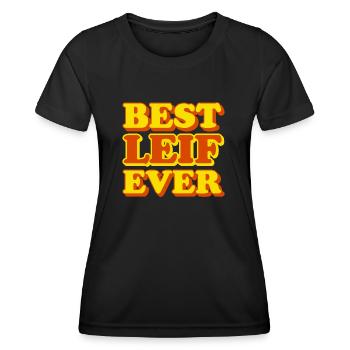 Lustiges Geschenk mit Vornamen Leif - Frauen Funktions-T-Shirt - Schwarz - Vorne - AI Model Female 172 light (172cm)