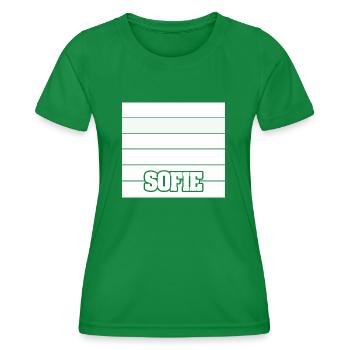 Sofie comme nom de femme - T-shirt sport Femme - vert - Devant - AI Model Female 172 dark (172cm)