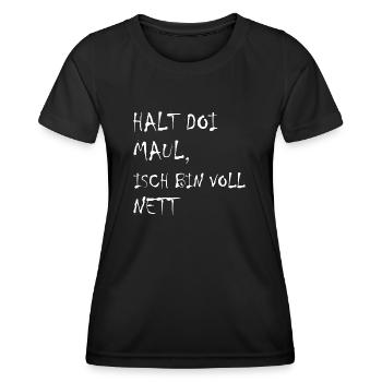Mannheim Monnem Mannheimat - Frauen Funktions-T-Shirt - Schwarz - Vorne - AI Model Female 172 light (172cm)