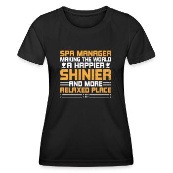 SPA Manager Job Wellness Funny SPA Management Sayi - Women's Functional T-Shirt - black - Front - AI Model Female 172 light (172cm)