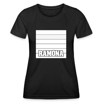 Ramona as a woman's name - Women's Functional T-Shirt - black - Front - AI Model Female 172 light (172cm)