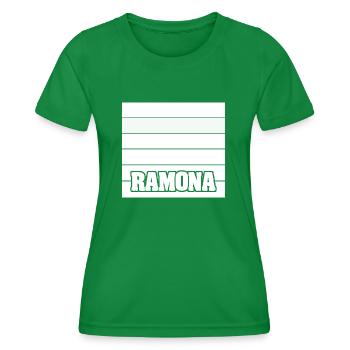 Ramona comme nom de femme - T-shirt sport Femme - vert - Devant - AI Model Female 172 dark (172cm)