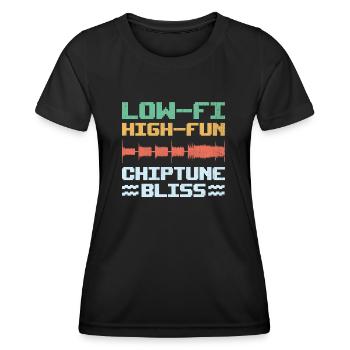 Chiptune Music Lover Groove zu den Bleeps und Bloo - Frauen Funktions-T-Shirt - Schwarz - Vorne - AI Model Female 172 light (172cm)