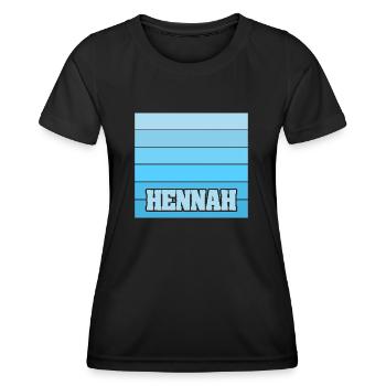 Woman's name Hennah - Women's Functional T-Shirt - black - Front - AI Model Female 172 light (172cm)