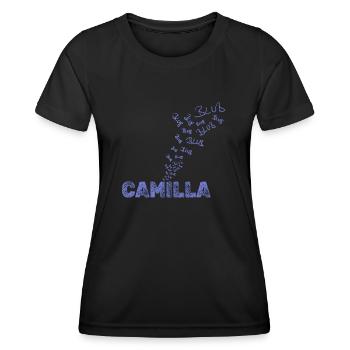 Segeln Camilla - Frauen Funktions-T-Shirt - Schwarz - Vorne - AI Model Female 172 light (172cm)
