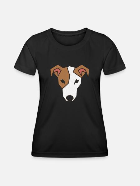 Jack Russell Faces 2a - Women's Functional T-Shirt - black