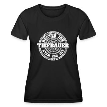 Job Civil Engineer - Women's Functional T-Shirt - black - Front - AI Model Female 172 light (172cm)