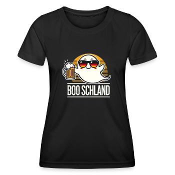 Geist Boo Deutschland Halloween - Frauen Funktions-T-Shirt - Schwarz - Vorne - AI Model Female 172 light (172cm)