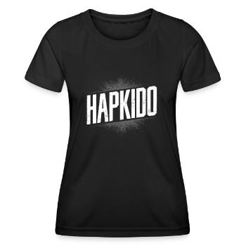 Hapkido – force et technique combinées - T-shirt sport Femme - noir - Devant - AI Model Female 172 light (172cm)