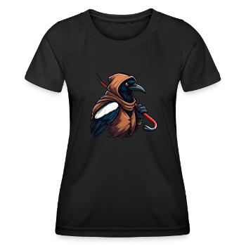 Dieb Elster - Frauen Funktions-T-Shirt - Schwarz - Vorne - AI Model Female 172 light (172cm)