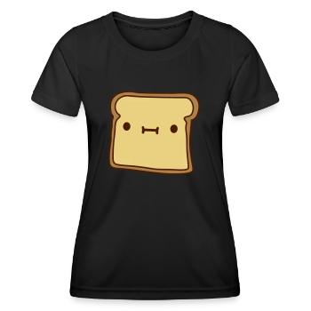 toast brot scheibe - Frauen Funktions-T-Shirt - Schwarz - Vorne - AI Model Female 172 light (172cm)