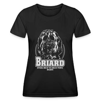 BRIARD les gens les plus cool chien disant chiens wilsigns - T-shirt sport Femme - noir - Devant - AI Model Female 172 light (172cm)