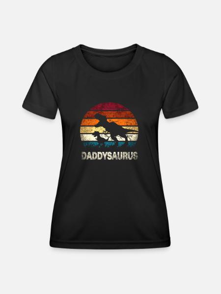 Daddysaurus - Women's Functional T-Shirt - black
