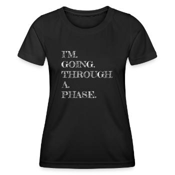 trucs d’astronomie amusant cadeau d’anniversaire spaceship blague - T-shirt sport Femme - noir - Devant - AI Model Female 172 light (172cm)