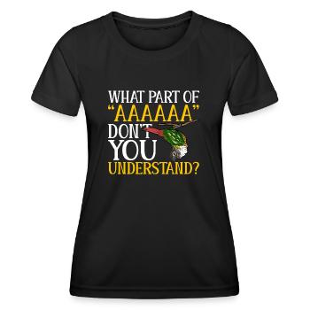 Molinasittich Perroquet Oiseau Perruche du Soleil - T-shirt sport Femme - noir - Devant - AI Model Female 172 light (172cm)