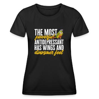 Molinasittich Perroquet Oiseau Perruche du Soleil - T-shirt sport Femme - noir - Devant - AI Model Female 172 light (172cm)