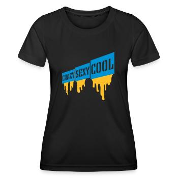 crazy sexy cool design - Women's Functional T-Shirt - black - Front - AI Model Female 172 light (172cm)