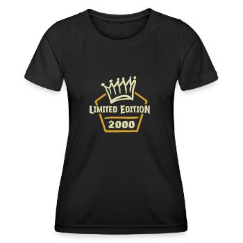 2000 - Frauen Funktions-T-Shirt - Schwarz - Vorne - AI Model Female 172 light (172cm)