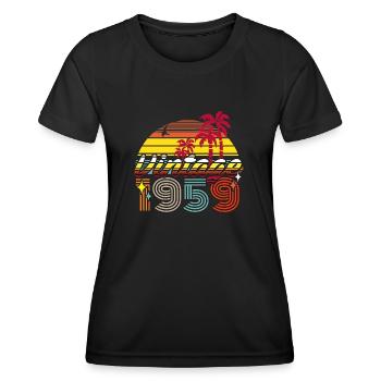 Millésime 1959 - T-shirt sport Femme - noir - Devant - AI Model Female 172 light (172cm)