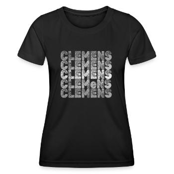 Gift for Clemens - Women's Functional T-Shirt - black - Front - AI Model Female 172 light (172cm)