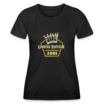 Edition 2001 - Frauen Funktions-T-Shirt - Schwarz - Vorne - AI Model Female 172 light (172cm)