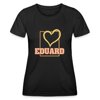Eduard as a heart - Women's Functional T-Shirt - black - Front - AI Model Female 172 light (172cm)