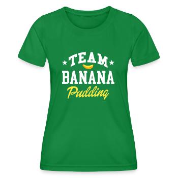 Team Banana Pudding - Women's Functional T-Shirt - kelly green - Front - AI Model Female 172 dark (172cm)