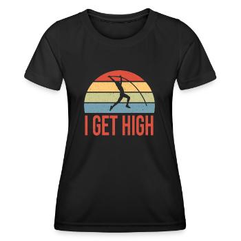 Stabhochspringer-Geschenk - Frauen Funktions-T-Shirt - Schwarz - Vorne - AI Model Female 172 light (172cm)
