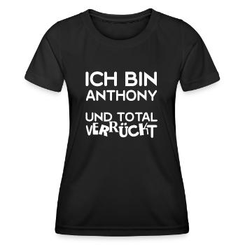 Anthony - Frauen Funktions-T-Shirt - Schwarz - Vorne - AI Model Female 172 light (172cm)