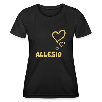 Allesio - T-shirt sport Femme - noir - Devant - AI Model Female 172 light (172cm)