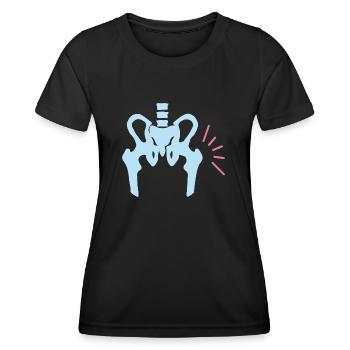 Hip pain - Women's Functional T-Shirt - black - Front - AI Model Female 172 light (172cm)