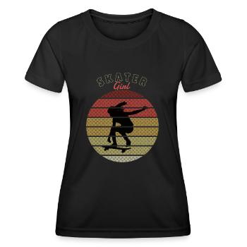SKATER GIRL - T-shirt sport Femme - noir - Devant - AI Model Female 172 light (172cm)