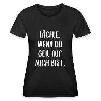 lächeln Party saufen feiern sexy lifestyle Spaß - Frauen Funktions-T-Shirt - Schwarz - Vorne - AI Model Female 172 light (172cm)