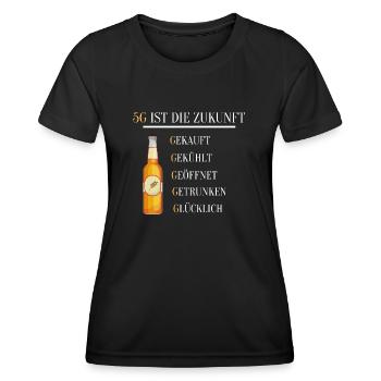 5G IST DIE ZUKUNFT - Frauen Funktions-T-Shirt - Schwarz - Vorne - AI Model Female 172 light (172cm)