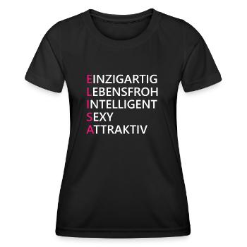 Elisa Name Geschenk - Frauen Funktions-T-Shirt - Schwarz - Vorne - AI Model Female 172 light (172cm)