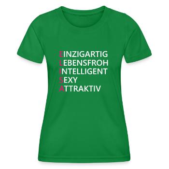 Elisa Name Geschenk - Frauen Funktions-T-Shirt - Kelly Green - Vorne - AI Model Female 172 dark (172cm)