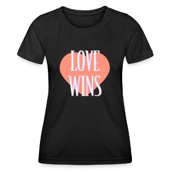 Love Wins Design - Women's Functional T-Shirt - black - Front - AI Model Female 172 light (172cm)