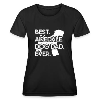 Airedale Terrier Dog - Women's Functional T-Shirt - black - Front - AI Model Female 172 light (172cm)