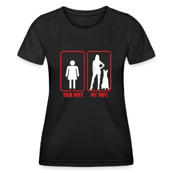 Malinois Belgian Shepherd Mechelaar Dog - Women's Functional T-Shirt - black - Front - AI Model Female 172 light (172cm)
