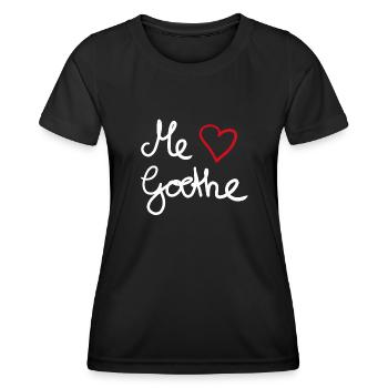Ich liebe Goethe - Frauen Funktions-T-Shirt - Schwarz - Vorne - AI Model Female 172 light (172cm)